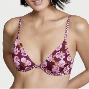 Victoria’s Secret Sexy Tee Unlined Demi Bra in Floral and Leopard Print Size 40C